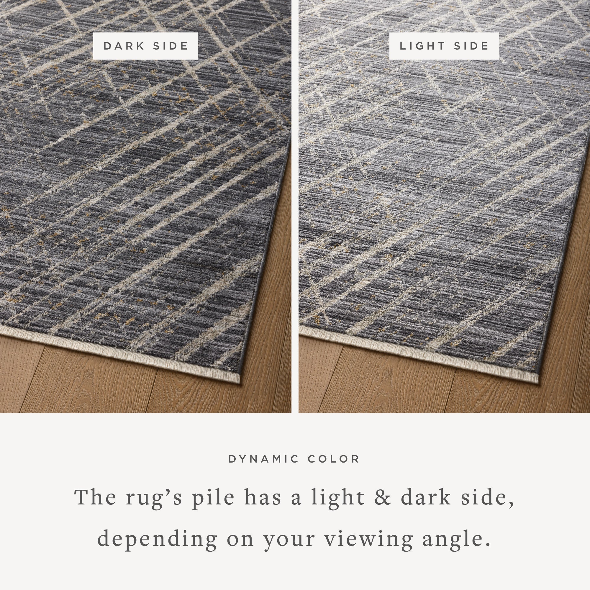 Wade Midnight / Beige shown from a different angle to reveal its pattern.