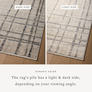 Wade Beige / Midnight shown from a different angle to reveal its pattern.