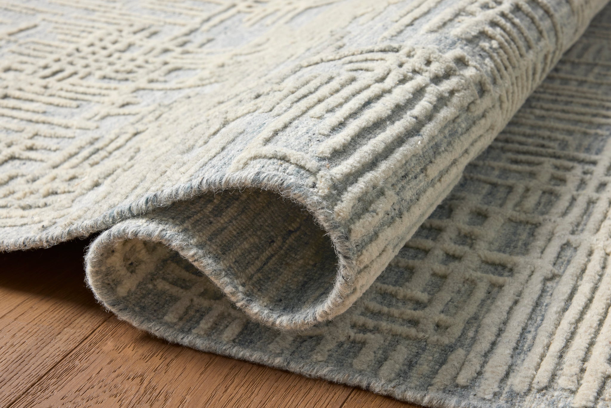 Woodriff Blue / Bone shown from a different angle to reveal its pattern.