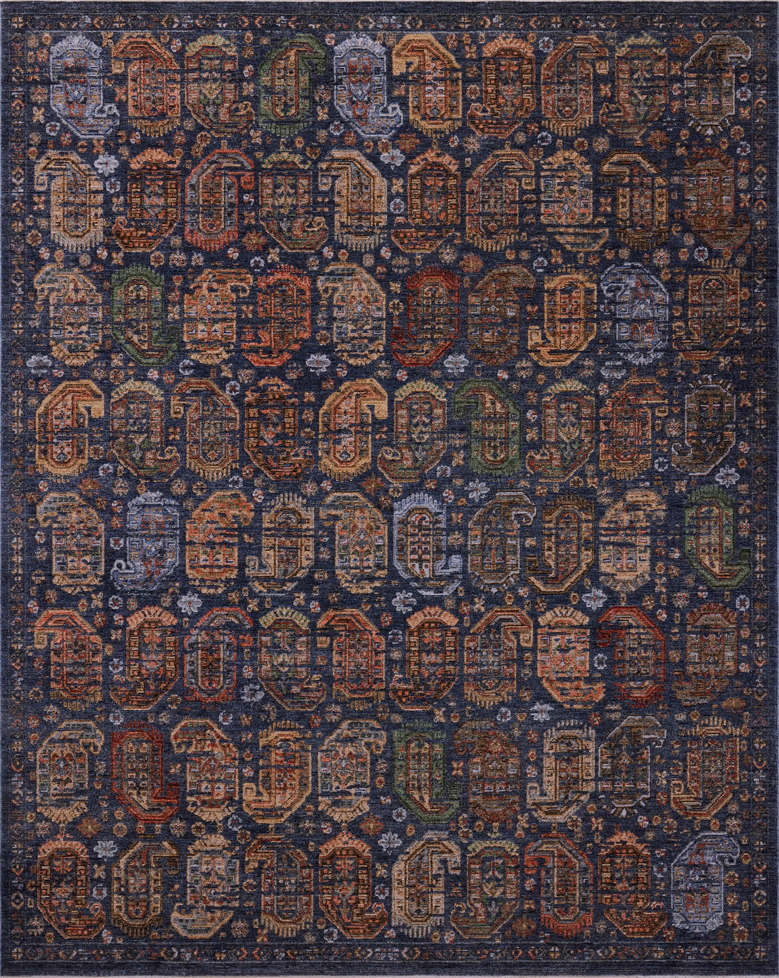 Winchester Navy / Multi — a Loloi rug at Laurie Yapp Home.