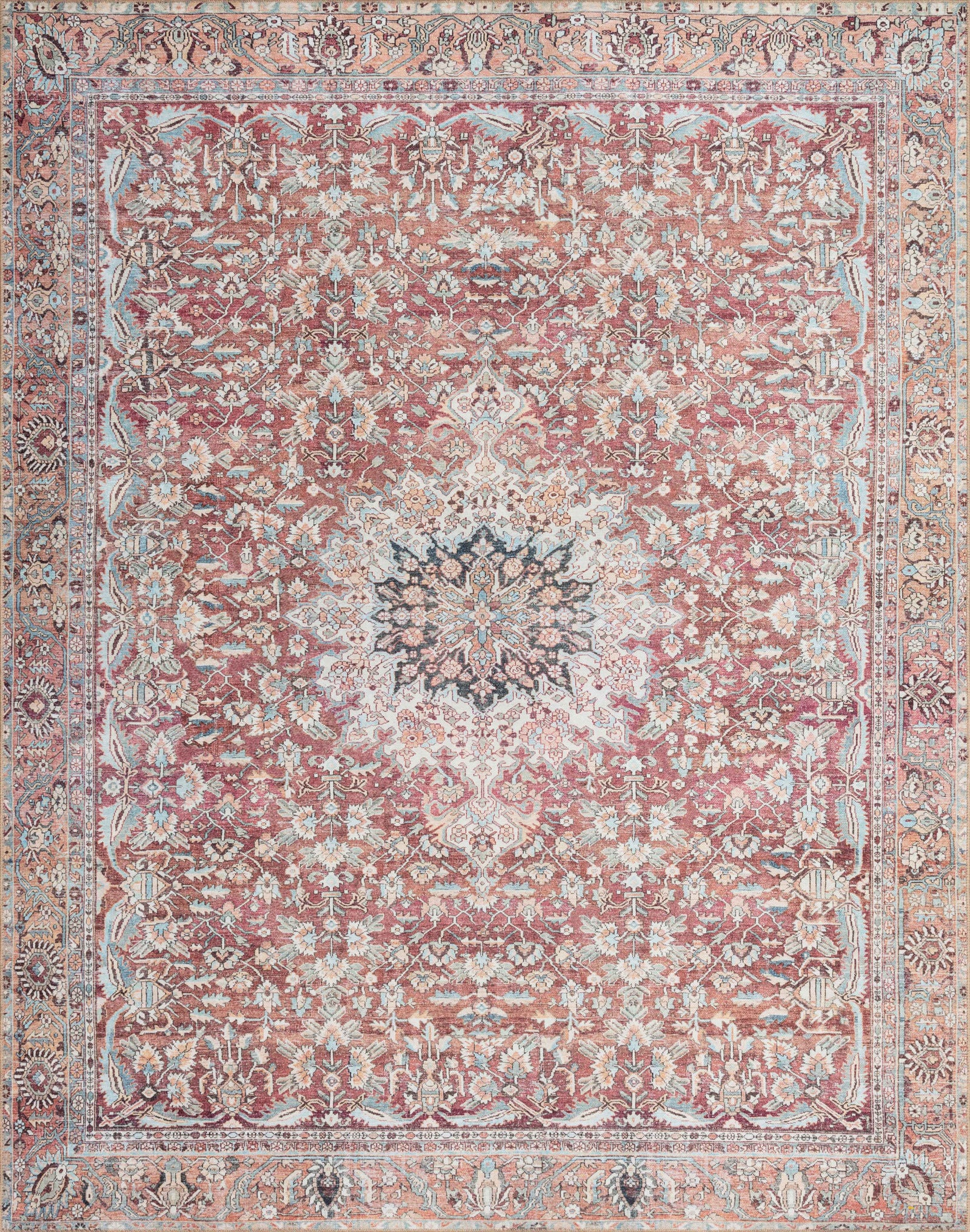 Wynter Tomato / Teal — a Loloi rug at Laurie Yapp Home.