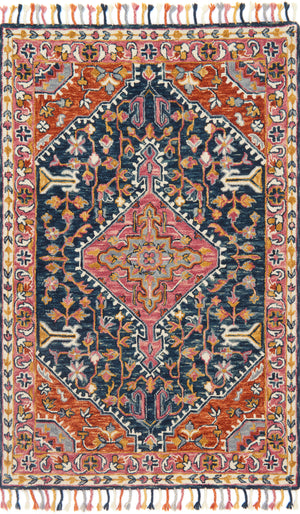 Zharah Navy / Multi — a Loloi rug at Laurie Yapp Home.