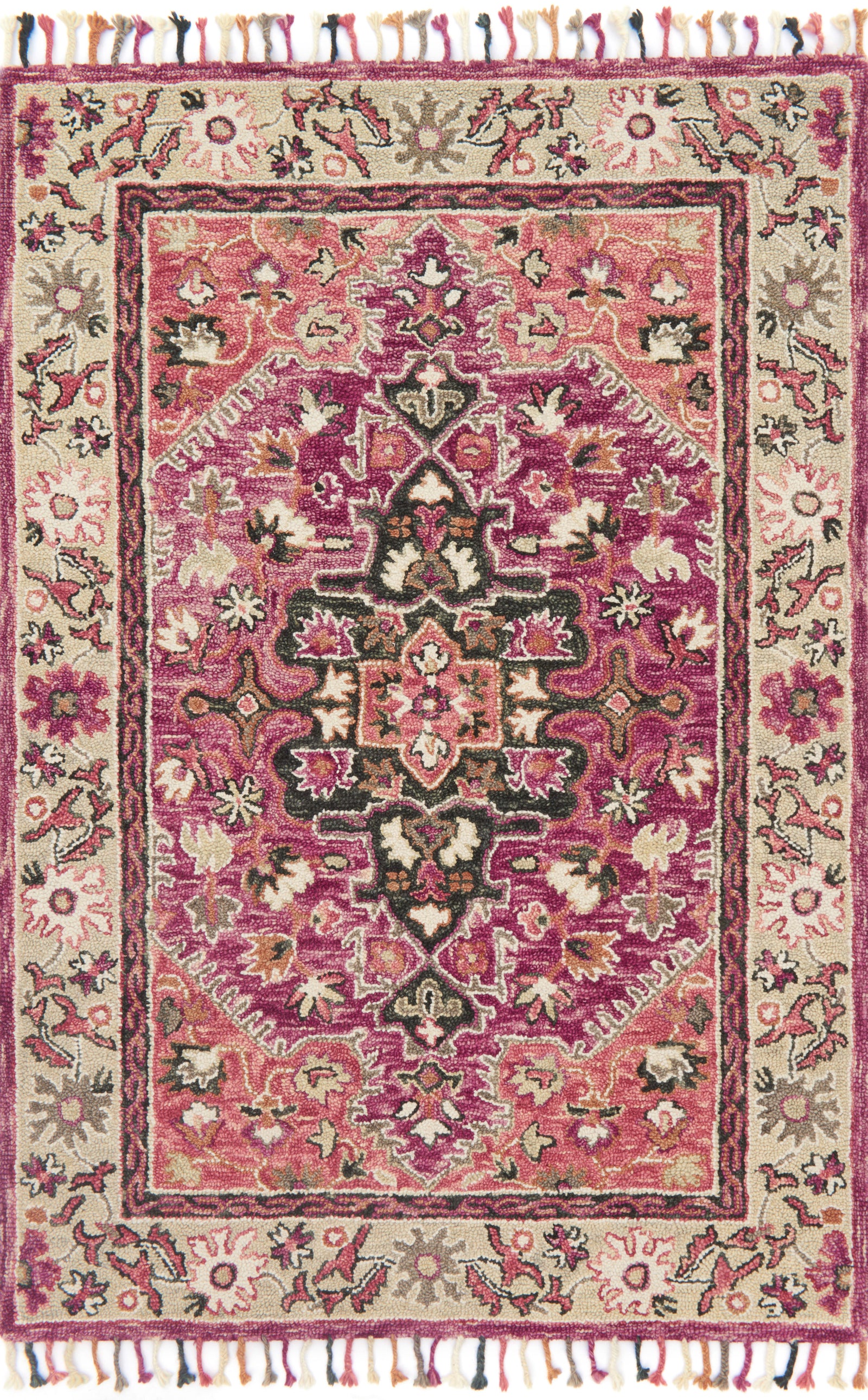 Zharah Raspberry / Taupe — a Loloi rug at Laurie Yapp Home.