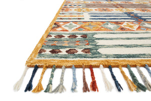 Side view of the Zharah Santa Fe Spice rug.