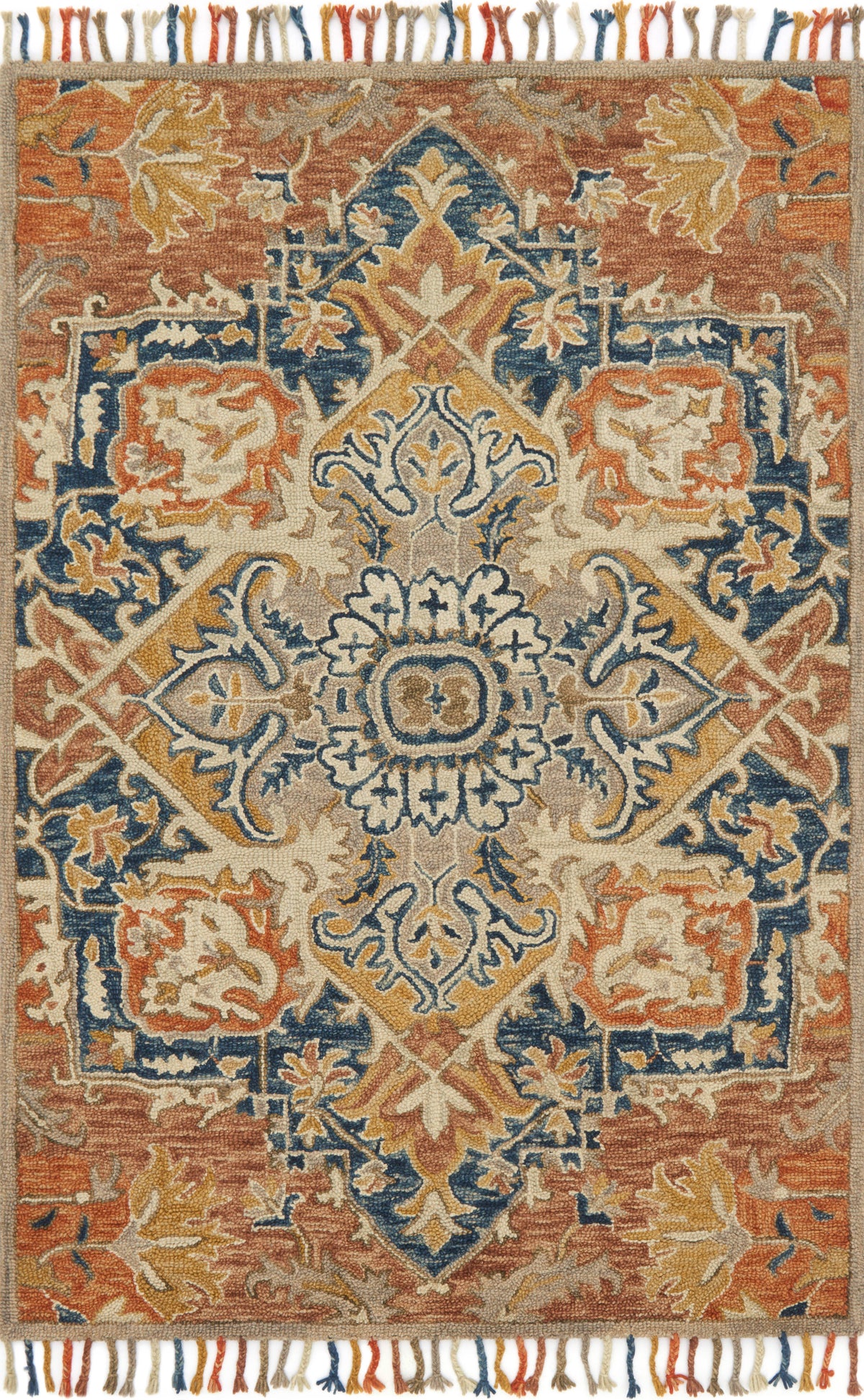 Zharah Rust / Blue — a Loloi rug at Laurie Yapp Home.