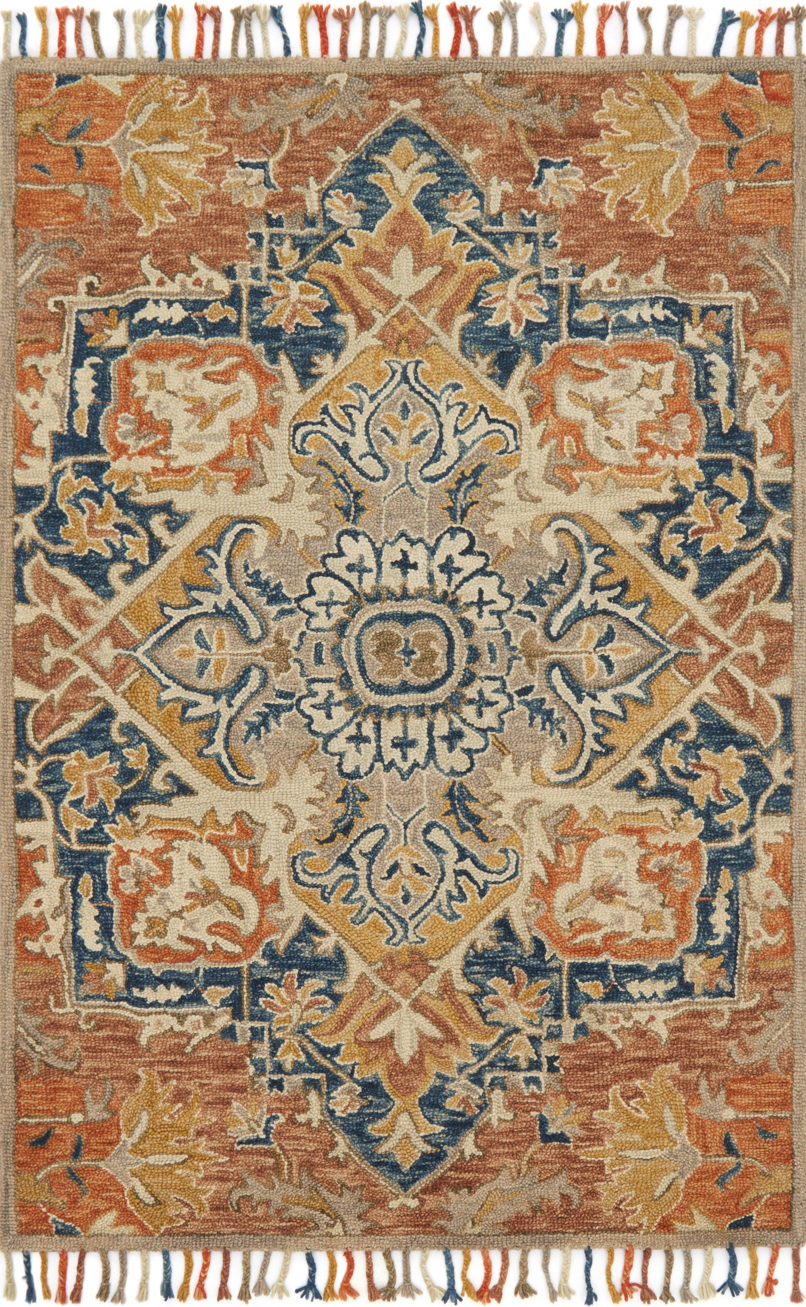 Zharah Rust / Blue — a Loloi rug at Laurie Yapp Home.