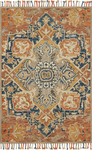 Zharah Rust / Blue — a Loloi rug at Laurie Yapp Home.