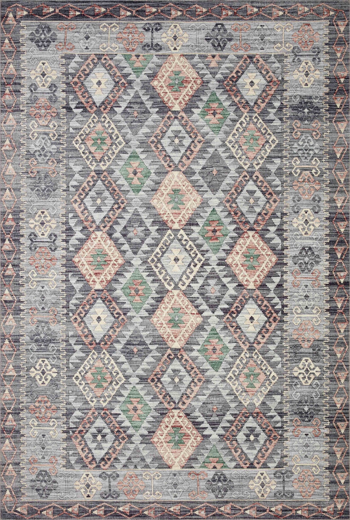 Zion Grey / Multi — a Loloi rug at Laurie Yapp Home.