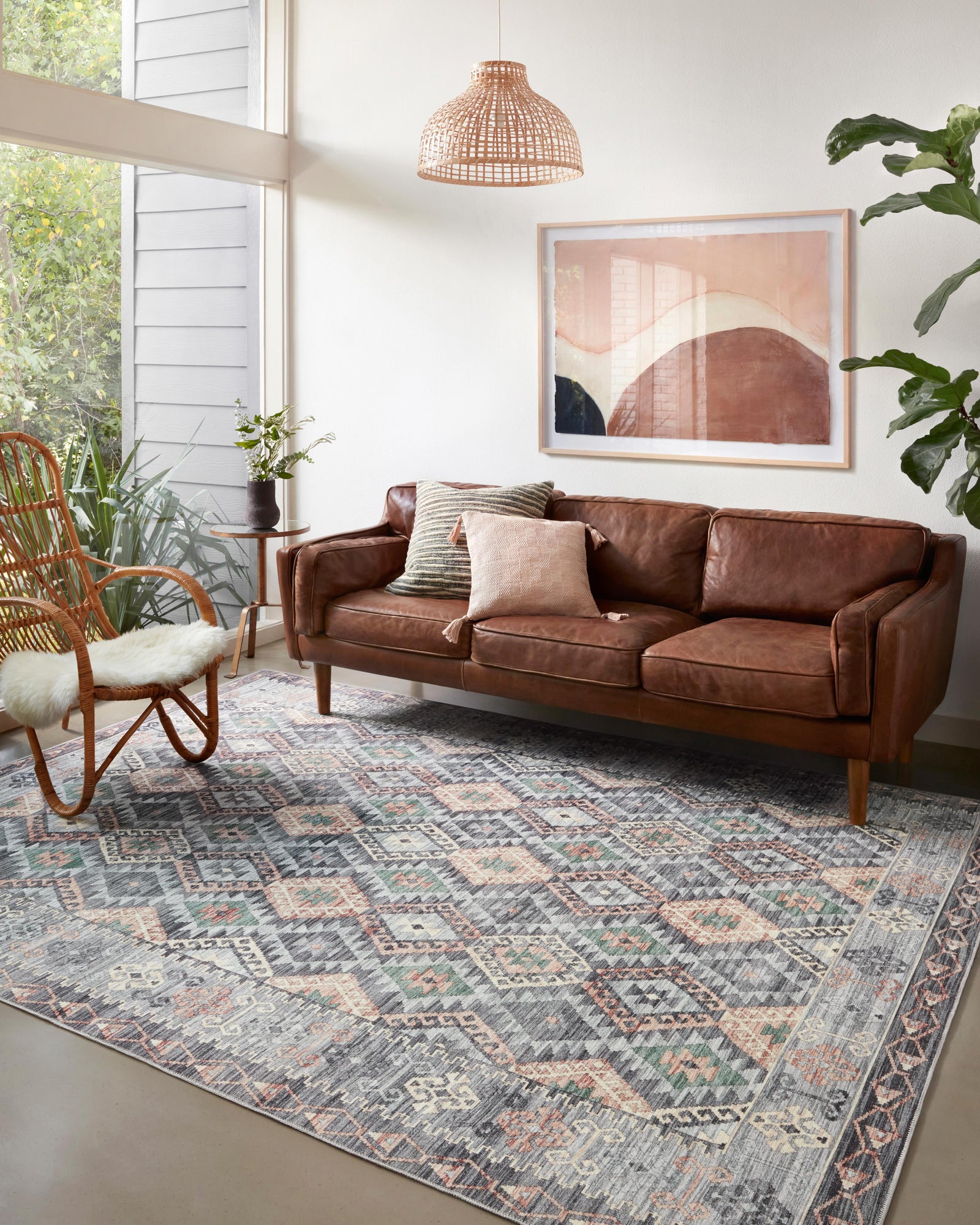 Zion Grey / Multi — a Loloi rug at Laurie Yapp Home.