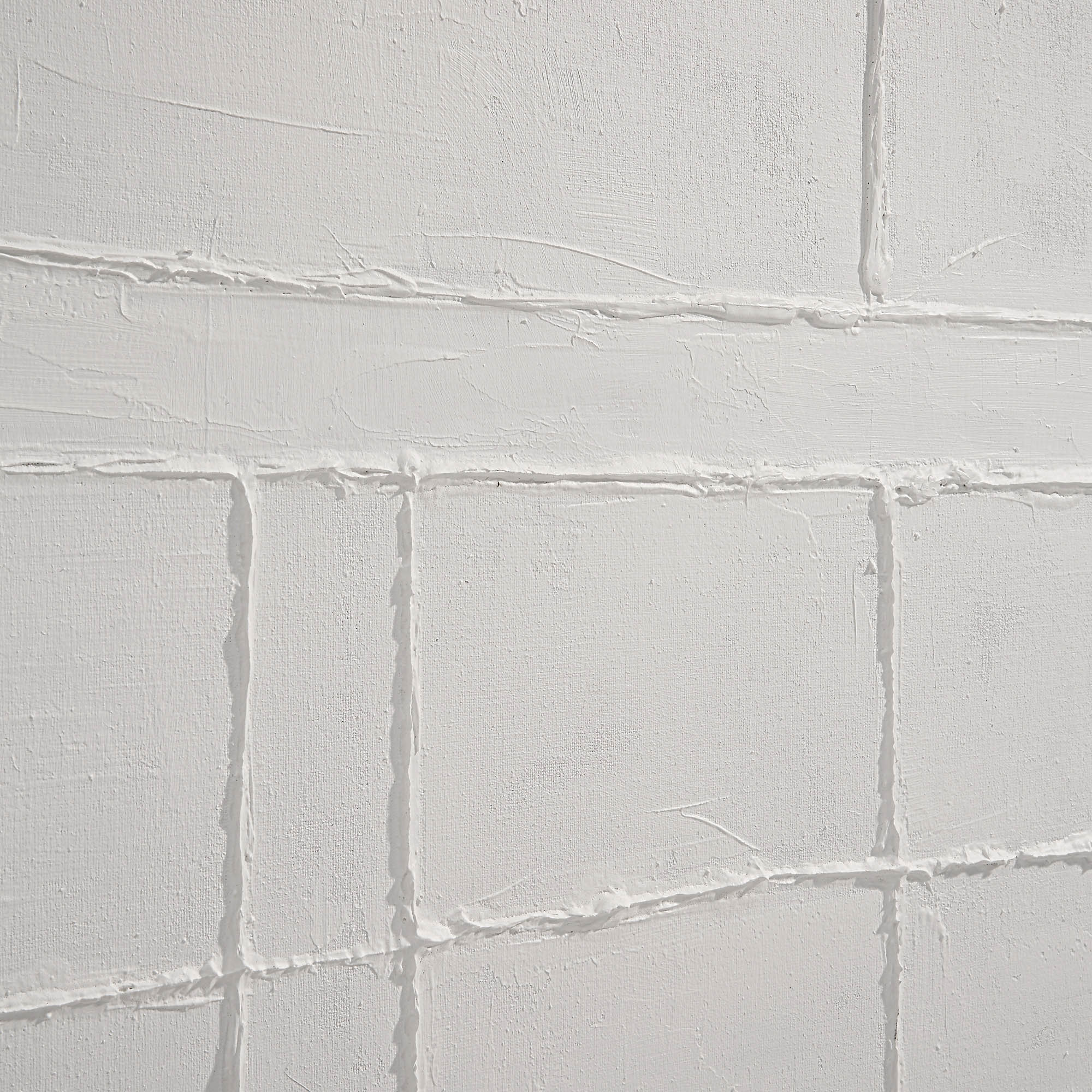 Medea Wall Art featuring a textured white surface with raised grid patterns and subtle brush strokes.