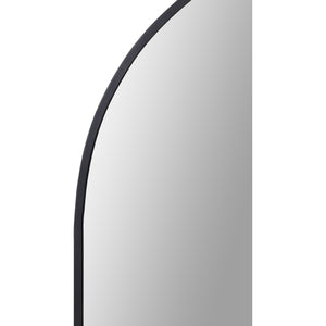 Close-up of Waren Wall Mirror showing the black frame and reflective surface.