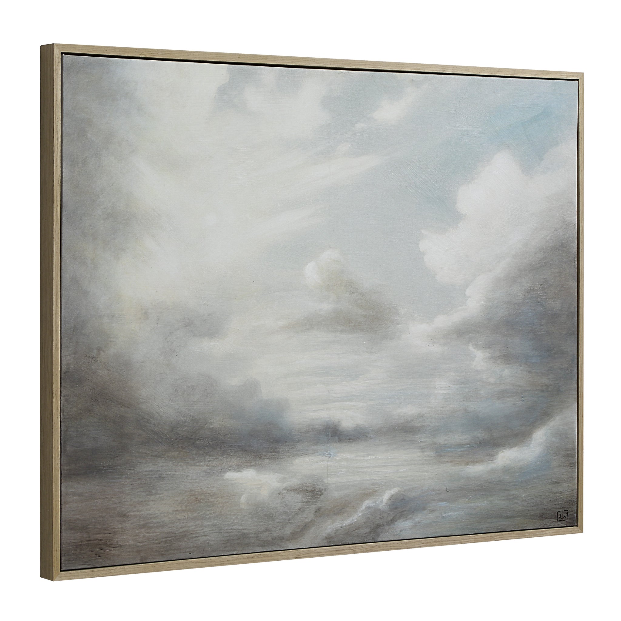 Anse canvas art with a side view, showcasing gray clouds and a light blue sky.