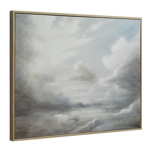 Anse canvas art with a side view, showcasing gray clouds and a light blue sky.