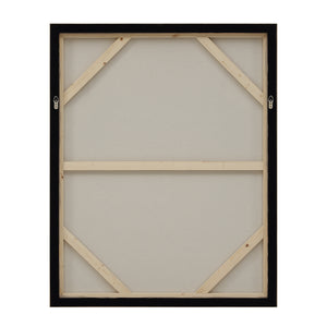 Back view of Bruma canvas art, revealing the wooden frame and canvas support structure.