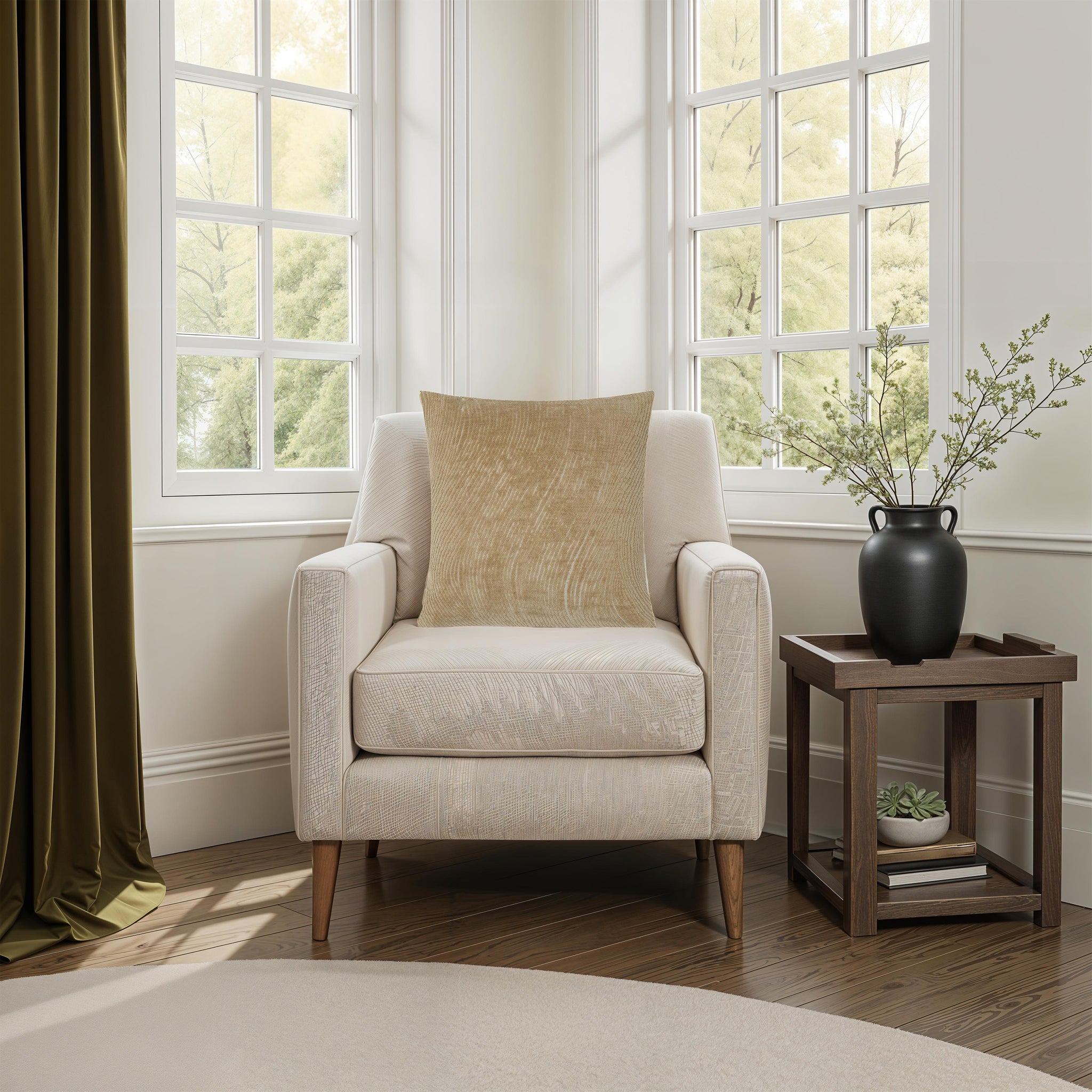 Oceana shown from the front to reveal the fabric and texture detail.