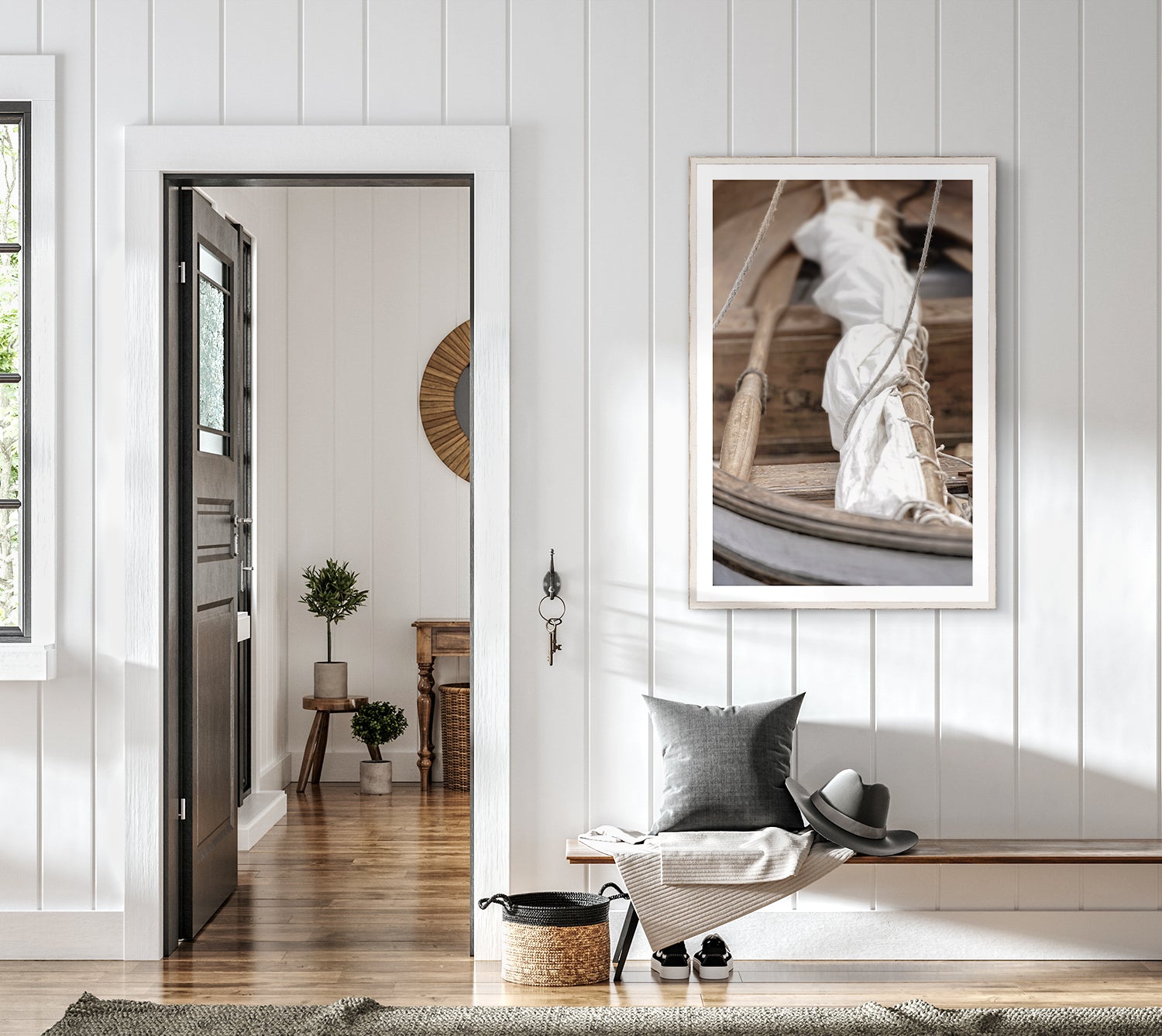 At Mooring III — architecture and travel fine art print in neutral tones at Laurie Yapp Home