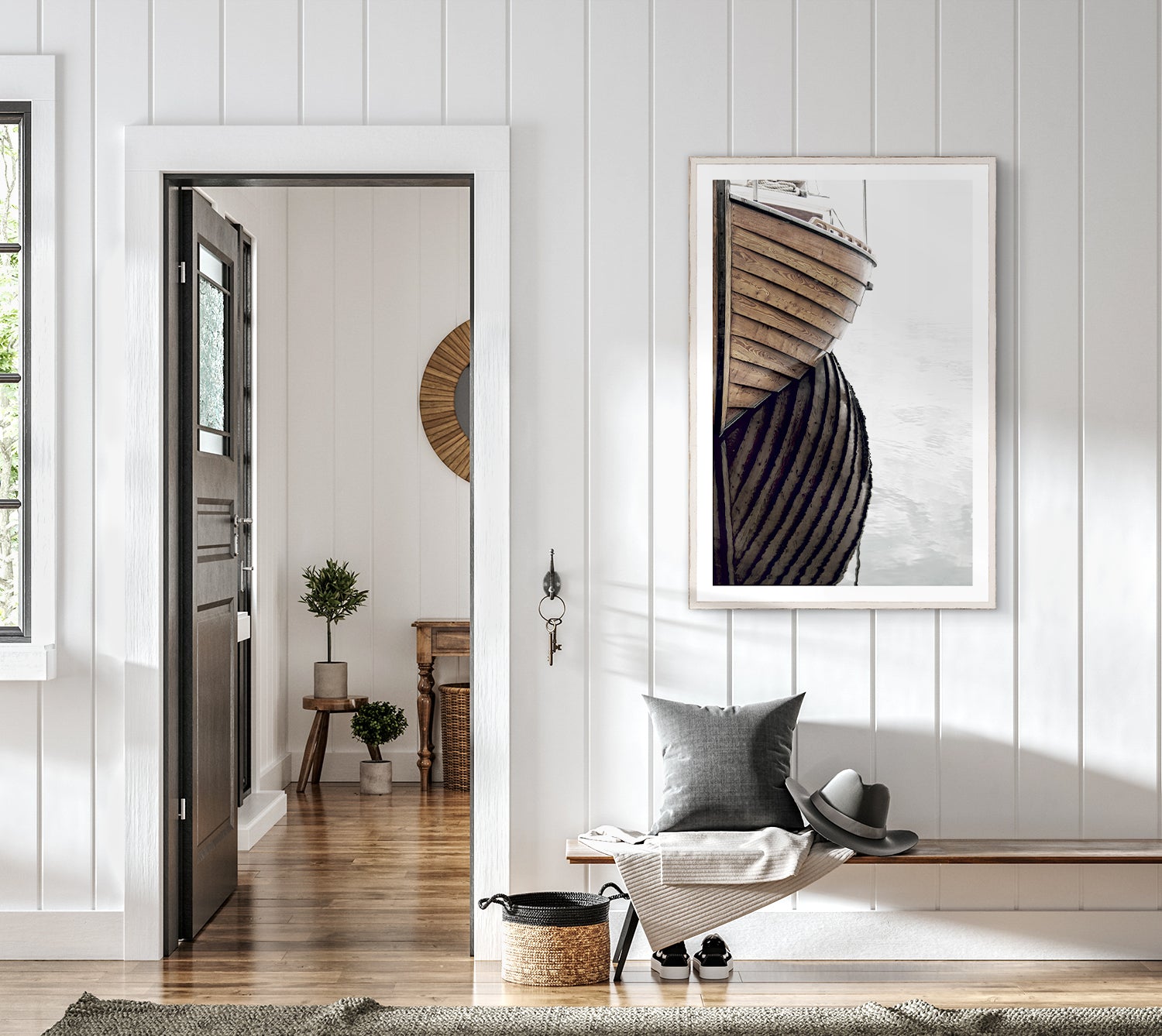 At Mooring IV — architecture and travel fine art print in neutral tones at Laurie Yapp Home
