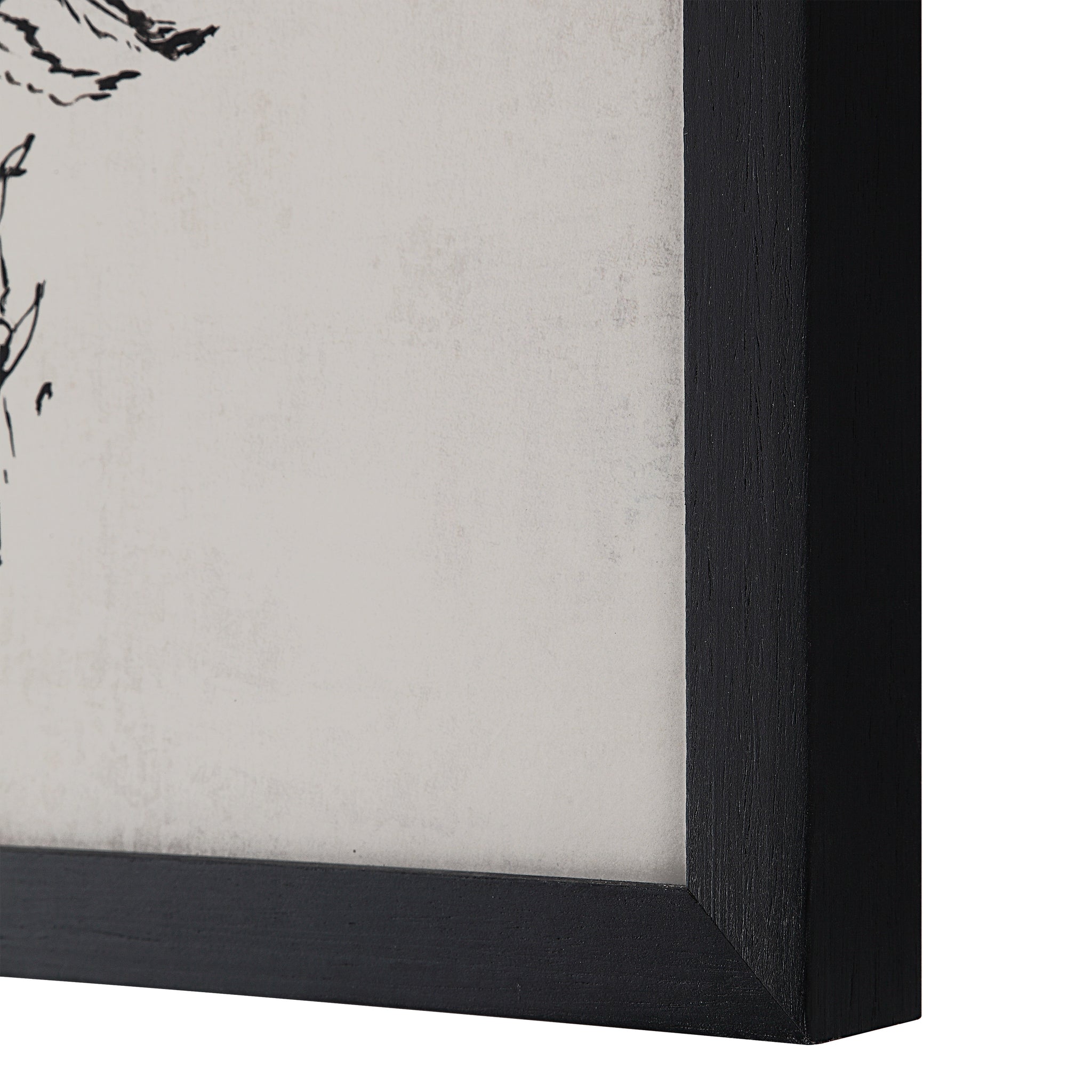 Basset canvas art featuring a black frame and textured background