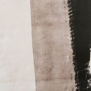 Close-up of Watson wall decor highlighting abstract patterns in beige and black.