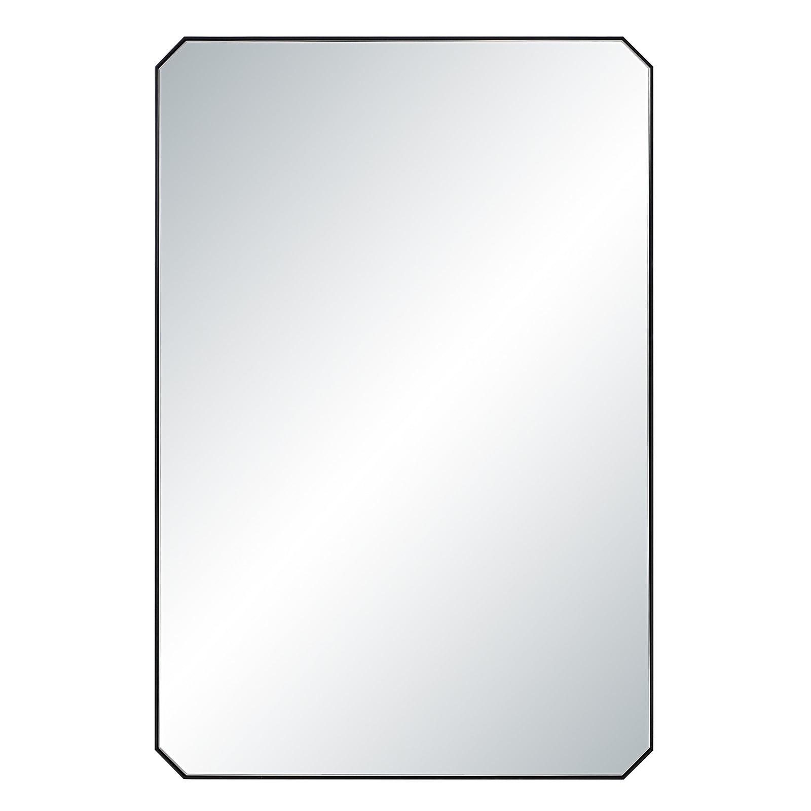 Jace mirror by Renwil, rectangular shape with a sleek black frame, front view.
