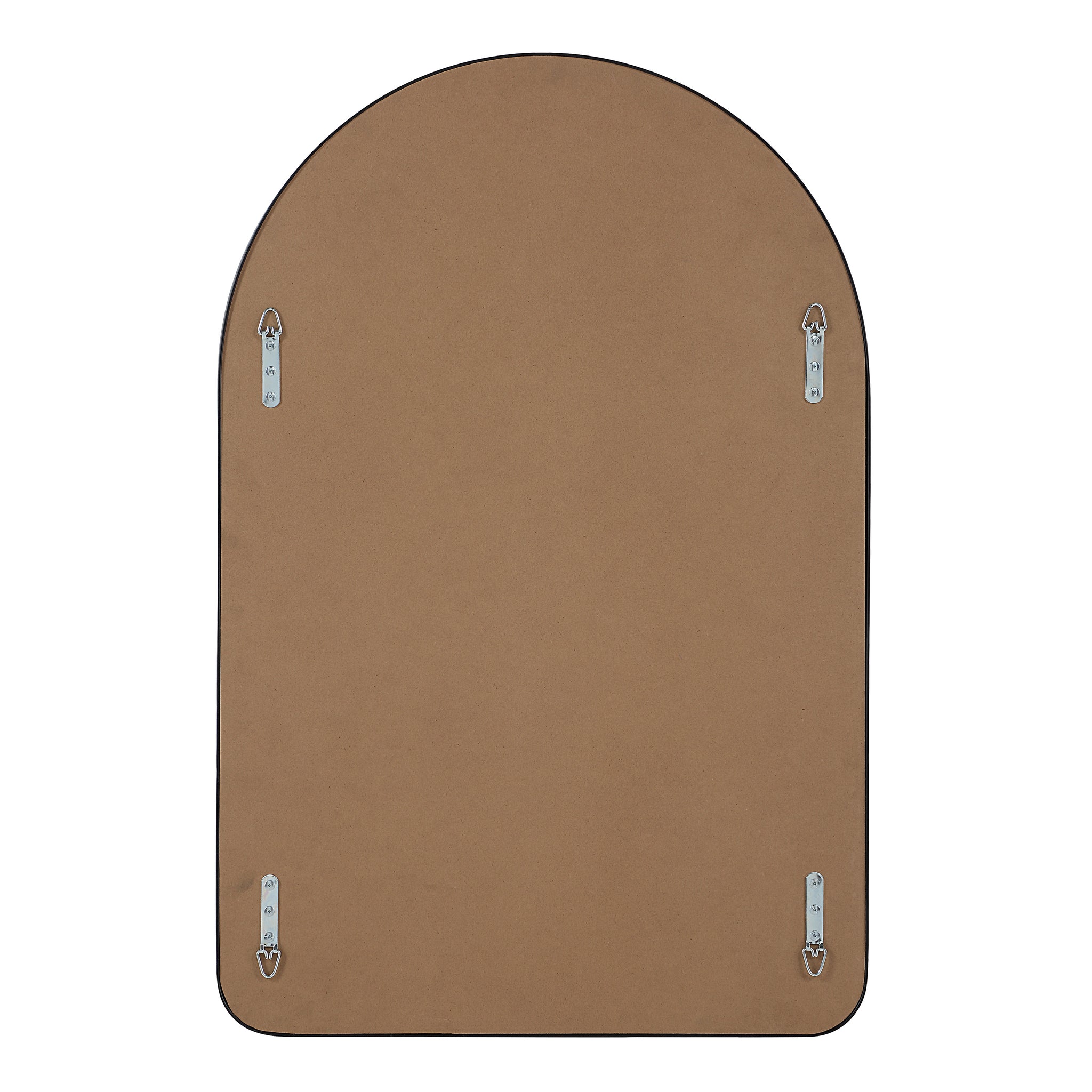 Back view of the Cascais mirror showing a brown backing and mounting hardware.
