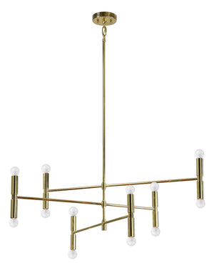 Axis Ceiling Fixture by Renwil in gold finish with multiple white bulbs
