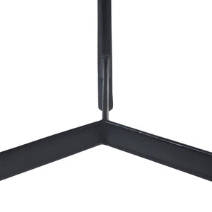 Avila Side Table showcasing the black metal legs and cross support detail