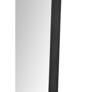 Nashua Wall Mirror with a sleek black frame, showcasing a clear reflective surface at an angle.