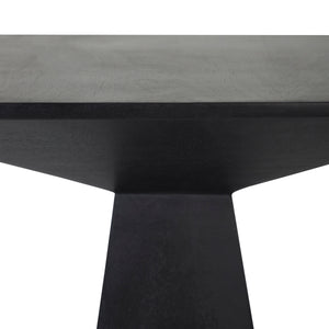 Top view of the Moulin Side Table in black, emphasizing its flat surface and geometric design.