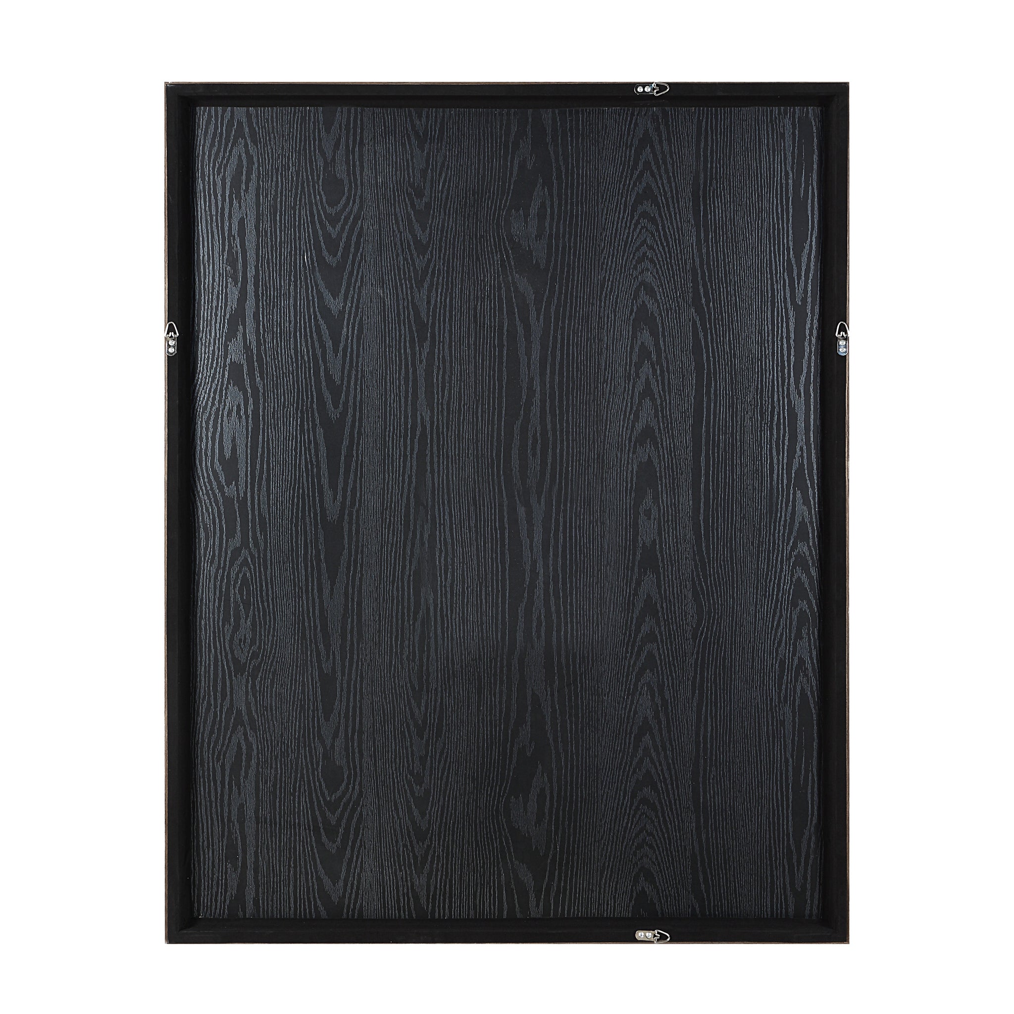 Back view of Belem wall art, showcasing a dark wood frame with a textured surface.