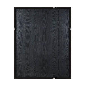 Back view of Belem wall art, showcasing a dark wood frame with a textured surface.