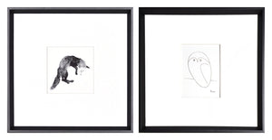 Black & White Wildlife Squares Pair Bundle