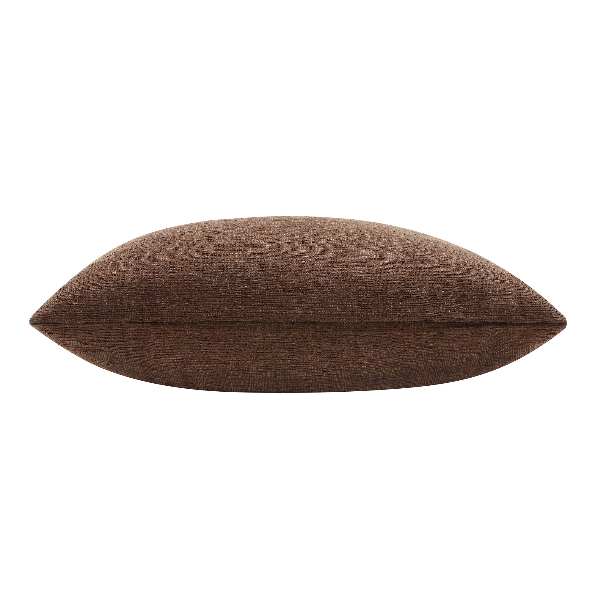 Ferro pillow in a brown color, viewed from the side showcasing its sleek design.