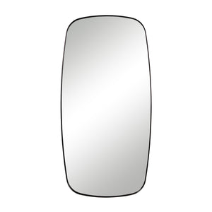 Nicoya Mirror with a sleek black frame and smooth reflective surface, front view.