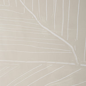 Detailed view of Marlon wall art's beige surface with white linear patterns.