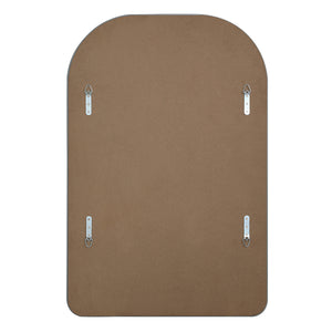 Chania mirror by Renwil, back view showing mounting hardware and brown backing