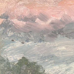 side view of Hudson River School – Clouds Over Church’s Farm C. 1870 luxury Artwork