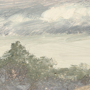 detail view of Hudson River School – Clouds Over Church’s Farm C. 1870 luxury Artwork