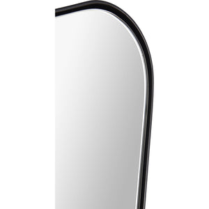 Close-up of Nashua Wall Mirror showing black frame and smooth reflective surface