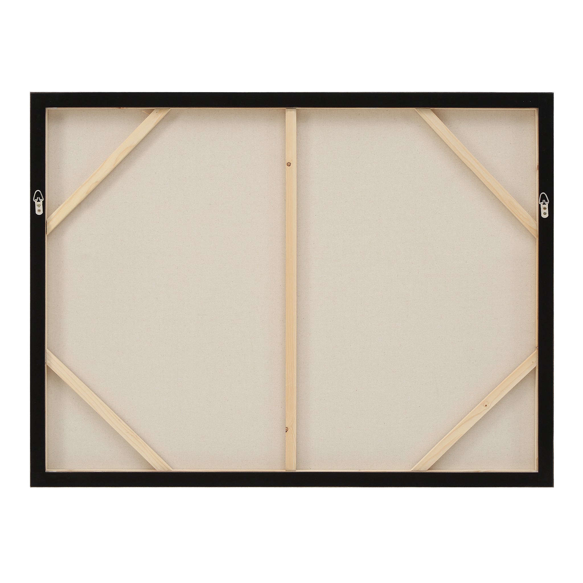 Back view of Ashby canvas art showing the frame and support structure