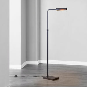 Fadia Floor Lamp in a stylish setting, showcasing its black finish and elegant design.