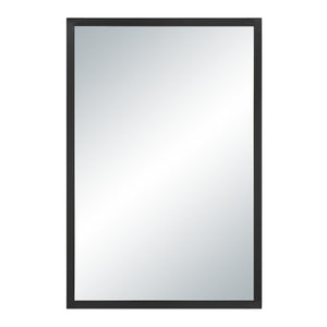 Elvas mirror with a sleek black frame and reflective surface, front view.