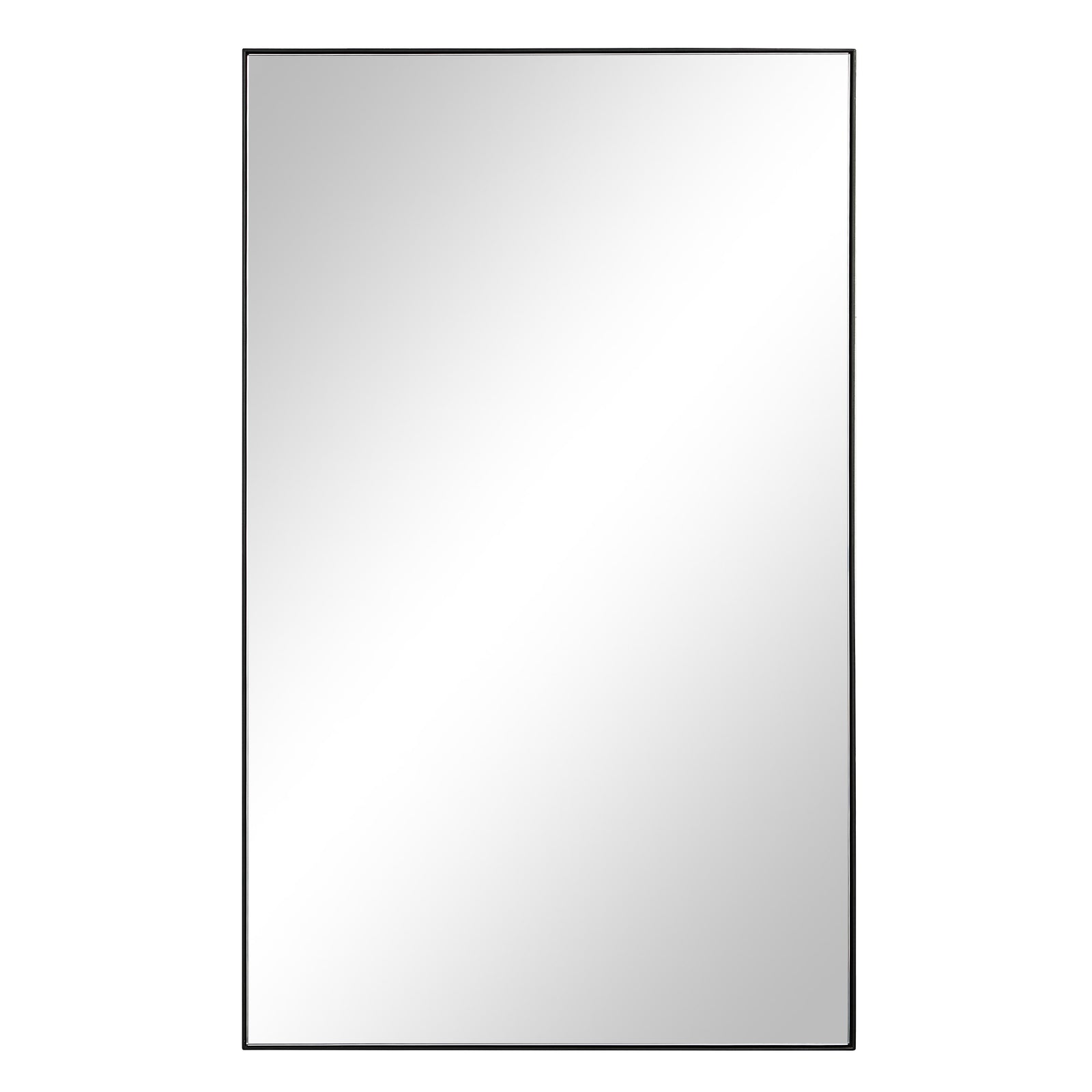 Loutro mirror by Renwil, rectangular shape with a sleek black frame, front view.