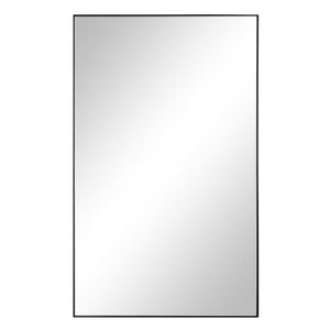 Loutro mirror by Renwil, rectangular shape with a sleek black frame, front view.