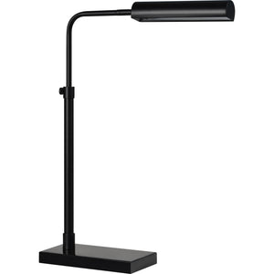 Fabolia Table Lamp with a minimalist black design and a cylindrical shade for focused light.