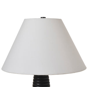Kailua Table Lamp showing the white fabric shade from above.