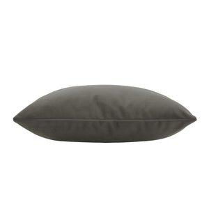 Antwerp Indoor Pillow in dark gray, side view, slightly flattened.