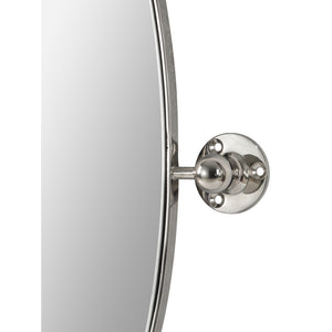Close-up of Azalea Wall Mirror showing the silver mounting hardware