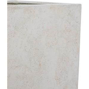 Alona Planter close-up showing light concrete texture and square edges.