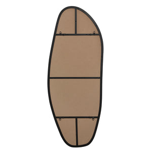 Back view of Enina mirror by Renwil, showing the sturdy backing with black frame and mounting hooks.